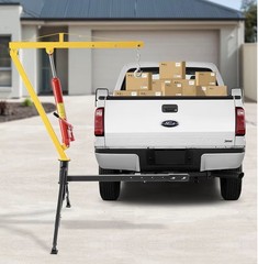 Pickup Truck Receiver mount Hydraulic Hoist Crane w/ Jack Lift Arm