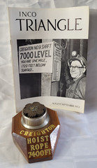 1960’S CREIGHTON CANADA ALLOYS HOIST ROPE 7400FT STAFF AWARD MINING WITH BOOK