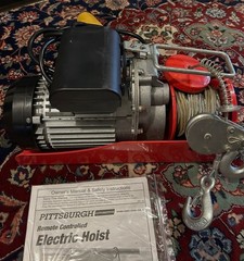 PITTSBURGH 120 Volt, Electric Hoist with Remote Control, Cable Length 48ft