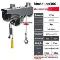 220V 12m 20m 30m Mini Electric Hoist Crane Household Small Hoist