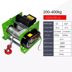 Electric Winch 30M Steel Wire Rope Windlass Elevator Household Building Crane