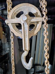 Vintage Blue Boy 1.5 Ton Direct Differential Chain Hoist Chisholm Moore Local Pk