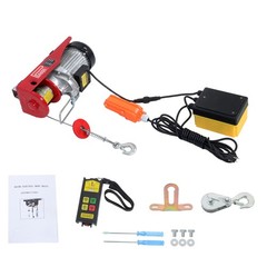 1320lbs Electric Hoist Crane Winch w/ 328ft Wireless & 14ft Wired Remote 1150W