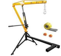 Truck Hitch Mount Hydraulic Truck Crane 360° Swivel 3 Boom 1000 Lbs Capacity