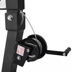 Truck Bed Hydraulic Crane, Jib Hoist with Hand Winch, 360° Rotating Base and Boo