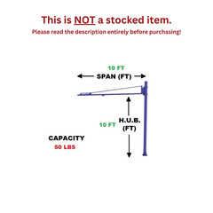 GORBEL TOOL SOLUTIONS JIB CRANE, FREESTANDING – 50 LB CAPACITY