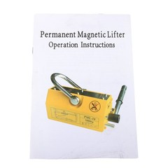 1000 kg/2200 lbs Lifting Magnet Permanent Magnetic Lifter Neodymium Hoist Orange