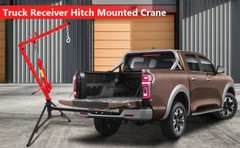 1000 LBS Hydraulic Hitch-Mount Truck Crane with 2-Inch Hitch Receiver 360 Swivel