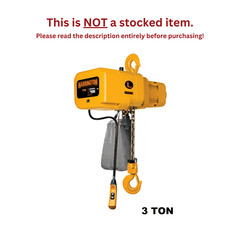 HARRINGTON NER ELECTRIC CHAIN HOIST, 3 TON CAPACITY