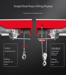 Electric Hoist Home Use Small Crane Lifting Machine Winch Hoist Crane 220V