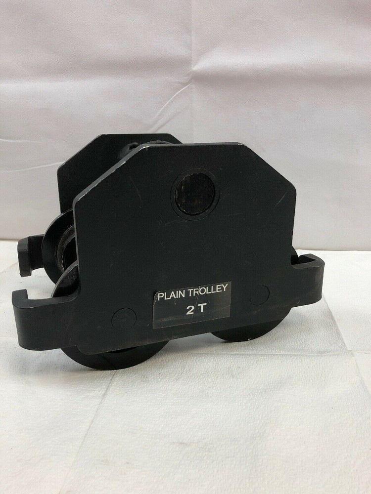 Mophorn 2T 4400Lbs Push Beam Trolley Black Color Plain Trolley Adjustable Width