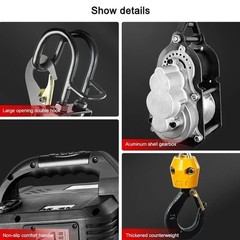 Electric Hoist 220V Wireless Remote Control Portable Small Crane for Home Use