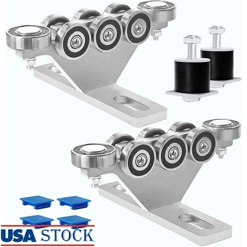 UltraStable 6+2 Wheel Hoist Trolley 3000lb Load Strut Channel Roller System New