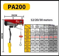 Mini Electric Hoist, Small Crane, 220V Small Hoist, Wireless Remote Control