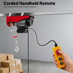110V 220lbs Electric Hoist Winch Lifting Engine Crane Ceiling Pulley Overhead US