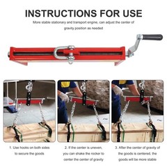 Engine Hoist Load Leveler 4000 LBS Shop Crane with 2 Chains