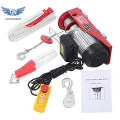 Electric Hoist 880lbs Crane Winch with Wired Remote Control 850W 110V