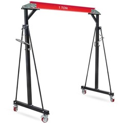 2200/4400 LBS Adjustable Gantry Crane 1-2 Ton Shop Cranes Lift Hoist 8FT-12FT US