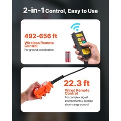 Uimoso 2-in-1 Electric Hoist Winch 660 lbs with Wired & Wireless Remote Control