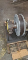 CRANE drive WHEEL ￼ASSEMBLY 23″ OD double flange 5-1/4″ wide