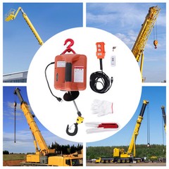 Portable Miniature Electric Mini Hoist 220v Crane Home Remote Control Lift Hoist