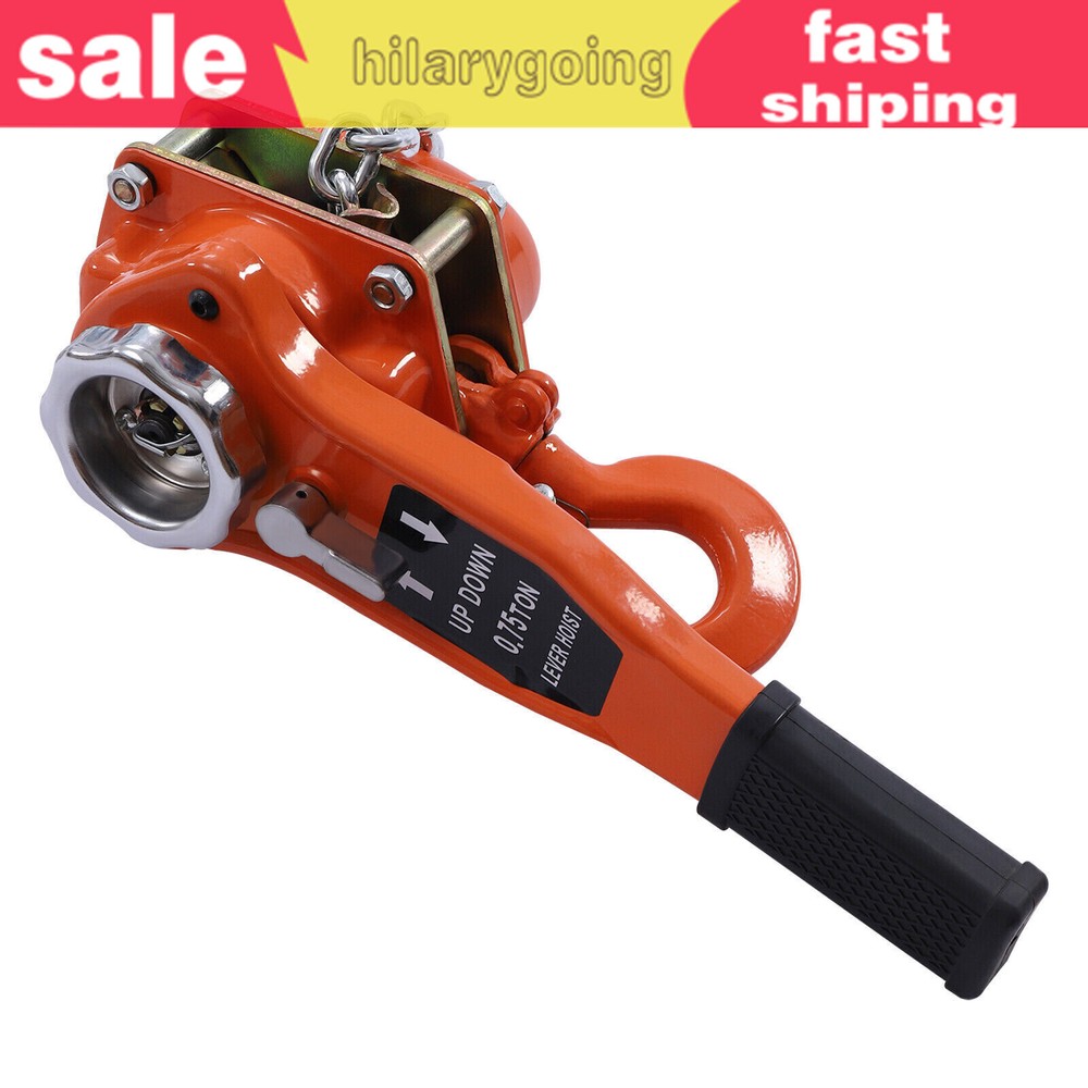 1650LBS 3/4 Ton 10ft Lever Block Chain Hoist Ratchet Type Come Along Puller !