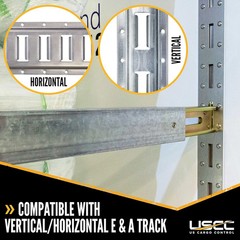 Adjustable Steel E Track Load Bars 92″-103″ (2-Pack) – 2,200 LBS Capacity