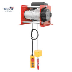 880Lbs Electric Hoist Winch, 110V 1KW Hoist Winch with 98Ft Steel Wire & Wired R