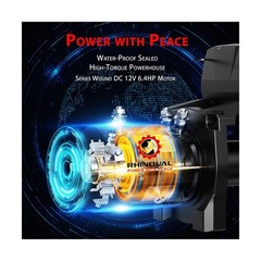 13000lb Electric Winch, Synthetic Rope, Battery Disconnect Switch, Low Profil…