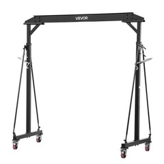 VEVOR Adjustable Gantry Crane 2200 lbs Portable Lift Hoist Frame 95.7″ to 142.9″