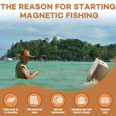 Neosmuk Fishing Magnet, 2 inches 350lb Strong Magnets 2.0 inches, Chrome