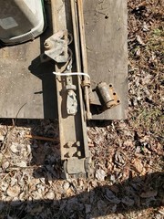 Used 14 ft. Dayton 2z615A 1 ton push beam trolley with chain hoist