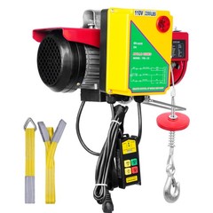 VEVOR Electric Hoist 2200lbs Crane Winch with Wireless Remote Control 1600W 110V