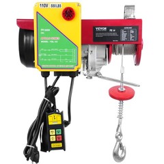 Electric Hoist 880lbs Crane Winch with Wireless Remote Control 850W 110V