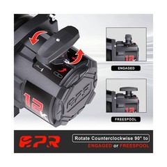 12000 lbs Winch with Synthetic Rope and 2 Wireless Remotes -Panther Series 3S