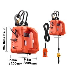 Uimoso 3-in-1 Electric Hoist Winch 1100 lbs 1500 W Wired/Wireless Remote Control