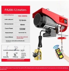 Wireless Remote Control 220V Compact Hoist for Domestic Use, 1-Tonne Capacity