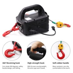 110V Wireless Electric Hoist Crane Winch Hook Pulley 500KG/1100LBS with Remote