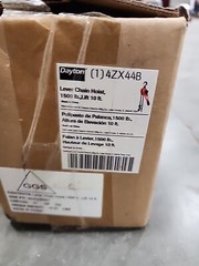Dayton Lever Chain Hoist,1500 lb.,Lift 10 ft. 4ZX44 Dayton 4ZX44