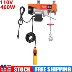 440LBS Electric Winch, Steel Electric Lift, 110V Electric Hoist With 13Ft Remote