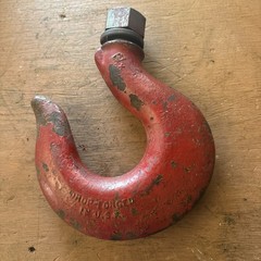 Vintage Vulcan 9 Drop Forged USA Hook with 1″-16 Thread and Nut
