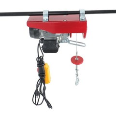 440 LBS/200 KG Miniature Electric Hoist Crane Winch w/ Wired Remote Control 510W