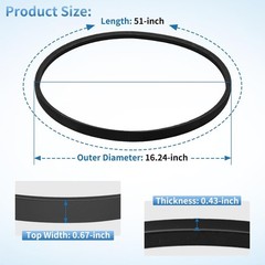 Durable and Efficient 51-inch V Drive Belt for TranzSporter Hoists TP250 & TP400