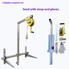 10/25m Air Conditioning Lifting Tool Folding Crane Lifting Bracket Manual Winch