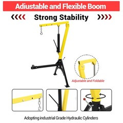 Hydraulic Pickup Truck Crane ,360°Swivel, Hitch Mounted Crane ,1000 Lbs Capacity