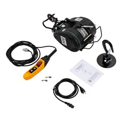 1100lbs Electric Hoist Crane Engine Lift Winch 95ft Lifting Wired Control 1800W