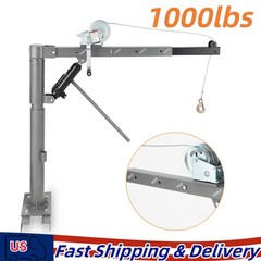 Folding Hydraulic Pickup Truck Crane 360° Engine Bed Hoist with Winch 1000 LBS
