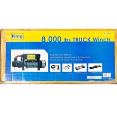 26135-0 King 8,000 lbs Truck Winch, With Handheld Rem, With Handheld Remote