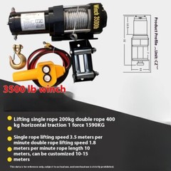 Electric Winch Car 12v24v Electric Hoist Buggy Winch Car Winch Self Rescue