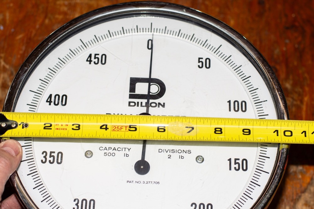 Dillon dynamometer scale 500 lbs, shackles, good condition 1-year warranty